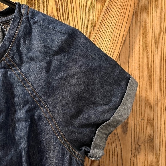 LIFE in progress chambray short sleeve top M - Picture 5 of 7